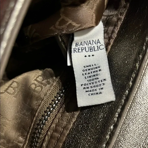 Banana Republic ruched bronze leather Clutch Bag - Picture 2 of 5